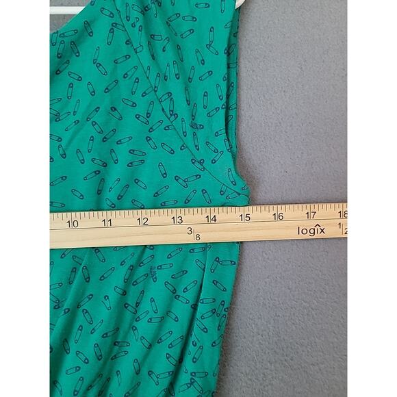 Lilly Pulitzer Laney Pin Up Dress Green Blue Knit Elastic Waist Size S GUC - Picture 7 of 9